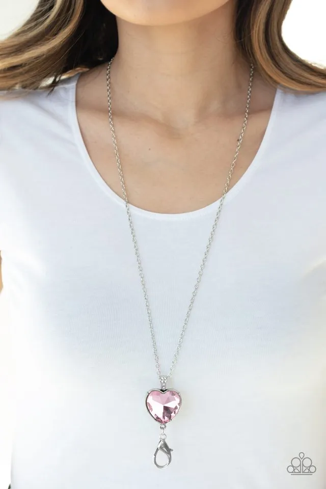 Paparazzi Necklace ~ Lovely Luminosity - Pink
