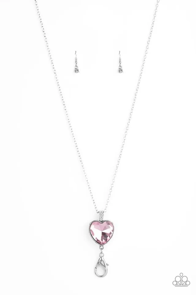 Paparazzi Necklace ~ Lovely Luminosity - Pink