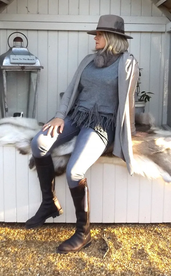 Pomarolo Fur Neck Scarf in Mocha