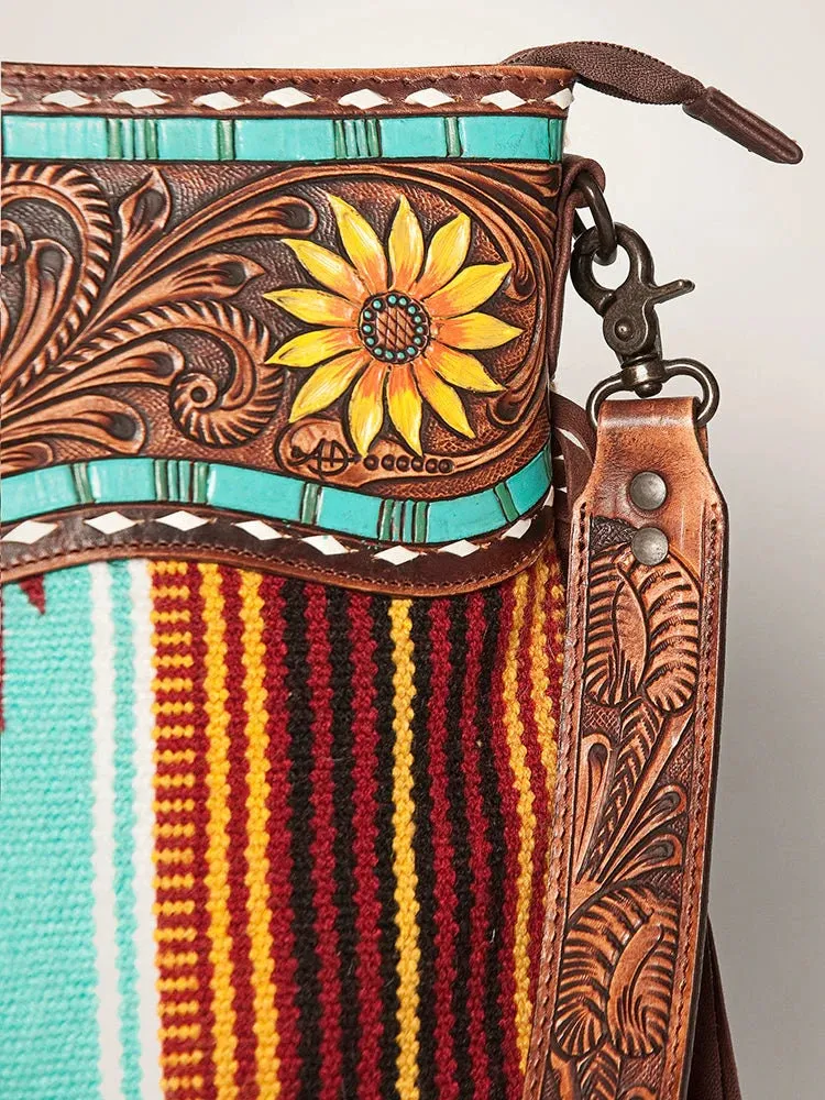 Prairie Village Western Leather Crossbody Purse
