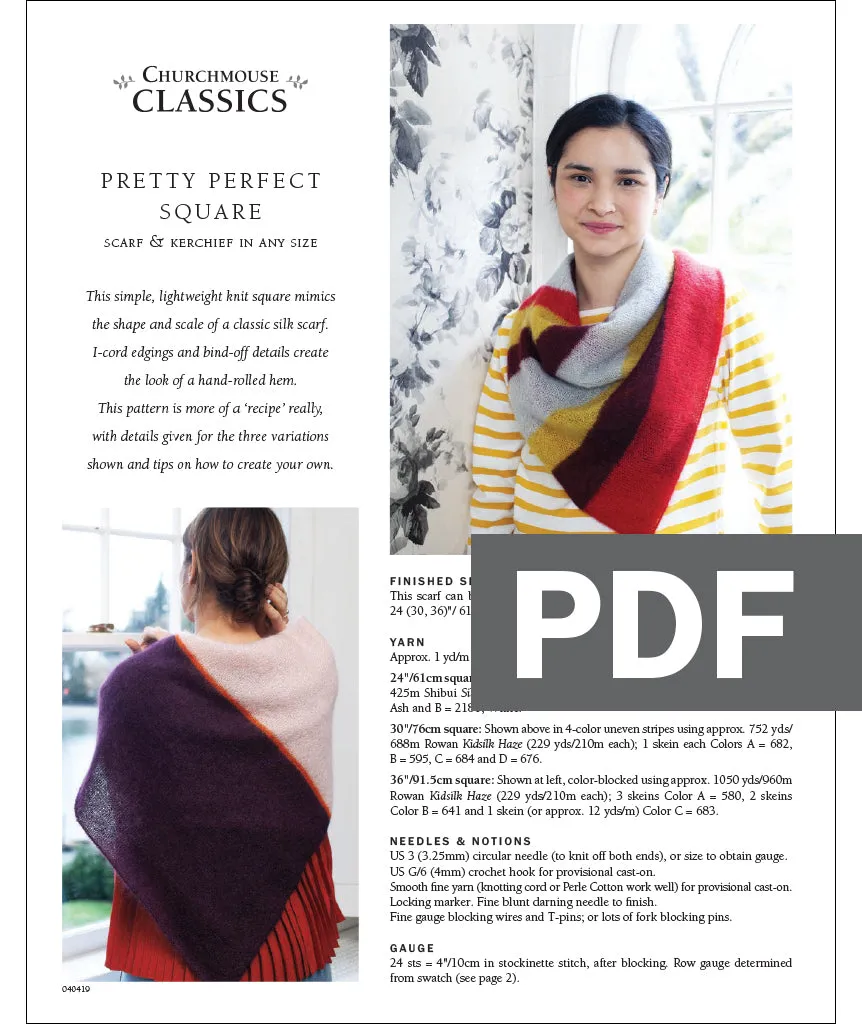 Pretty Perfect Square Using Catherine Lowe Silk Mohair 1