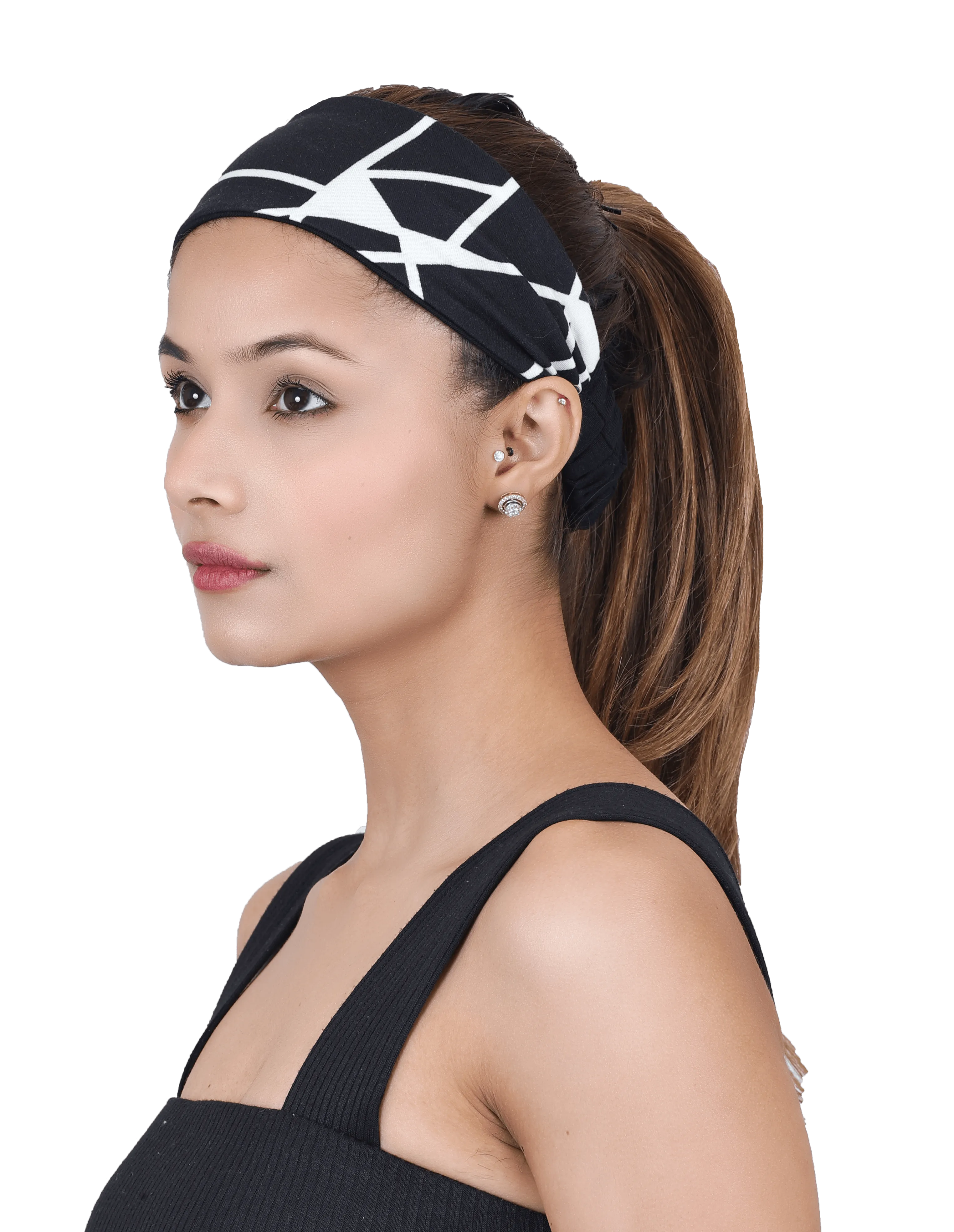 Printed Reversible Sports Headbands For Women