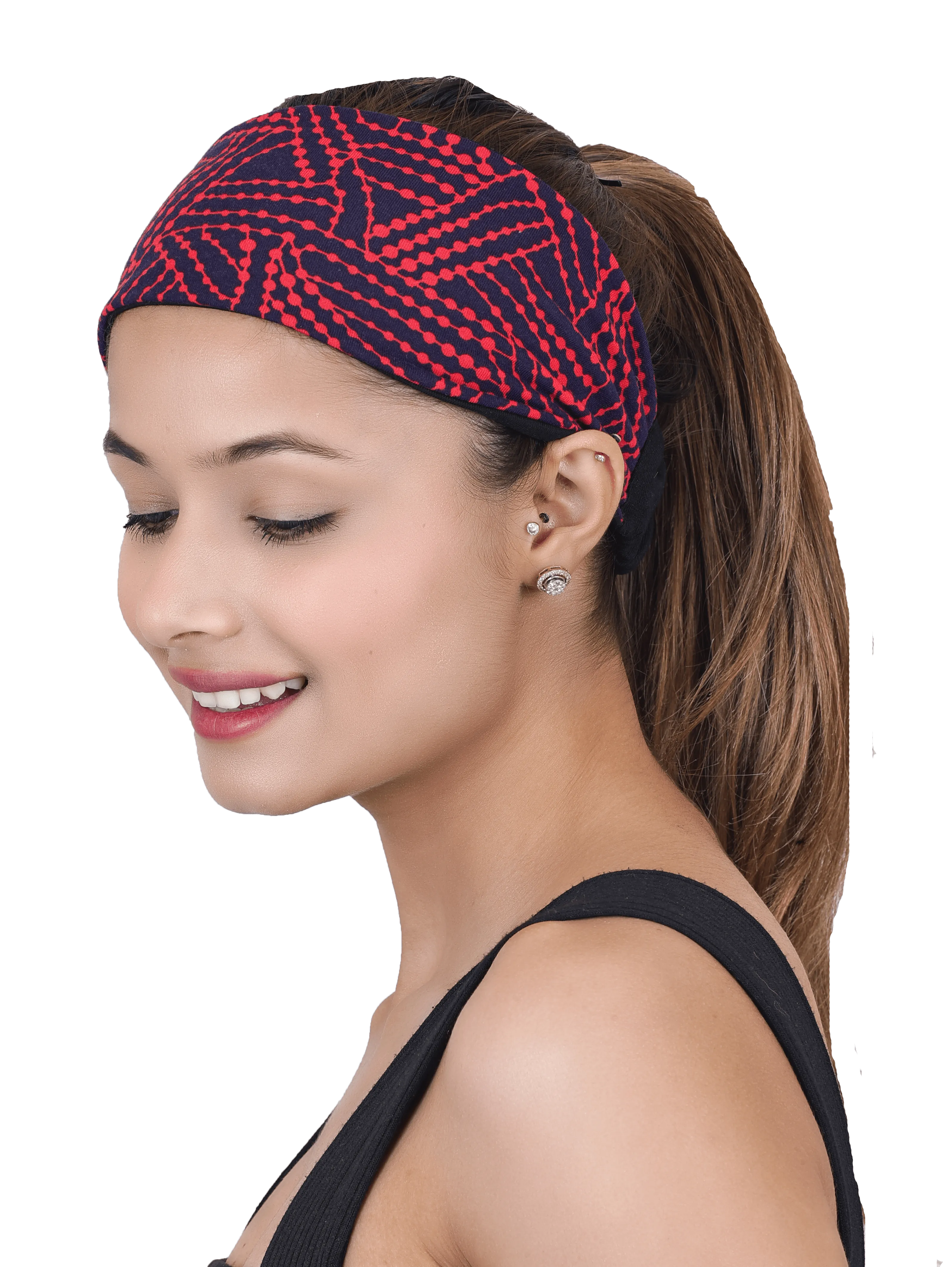 Printed Reversible Sports Headbands For Women