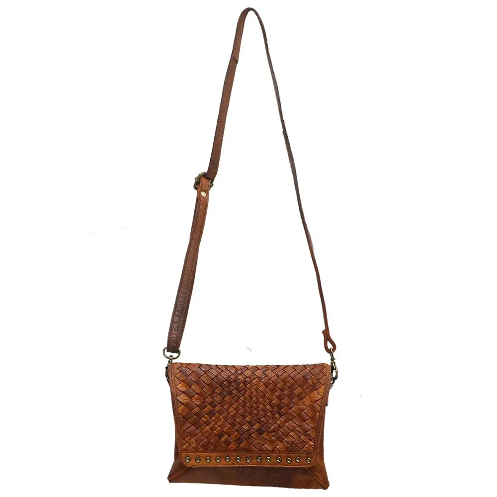 Ripley Tan Vintage Leather Crossbody Purse