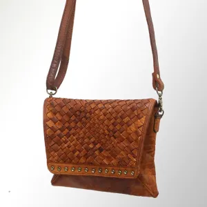 Ripley Tan Vintage Leather Crossbody Purse