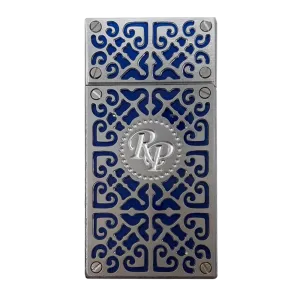 Rocky Patel Burn Lighter Navy Blue & Chrome Plates