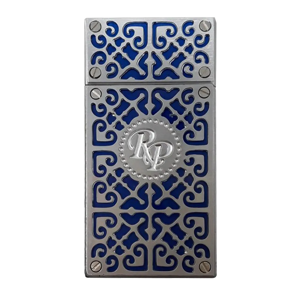 Rocky Patel Burn Lighter Navy Blue & Chrome Plates