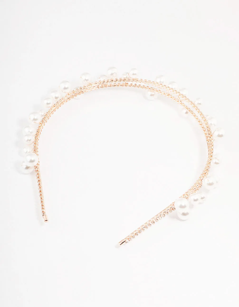 Rose Gold Scattered Pearl Headband