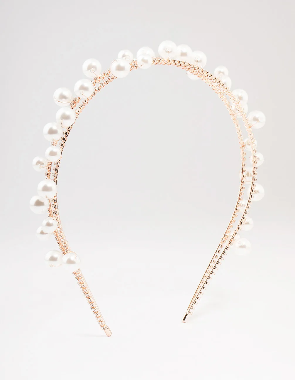 Rose Gold Scattered Pearl Headband