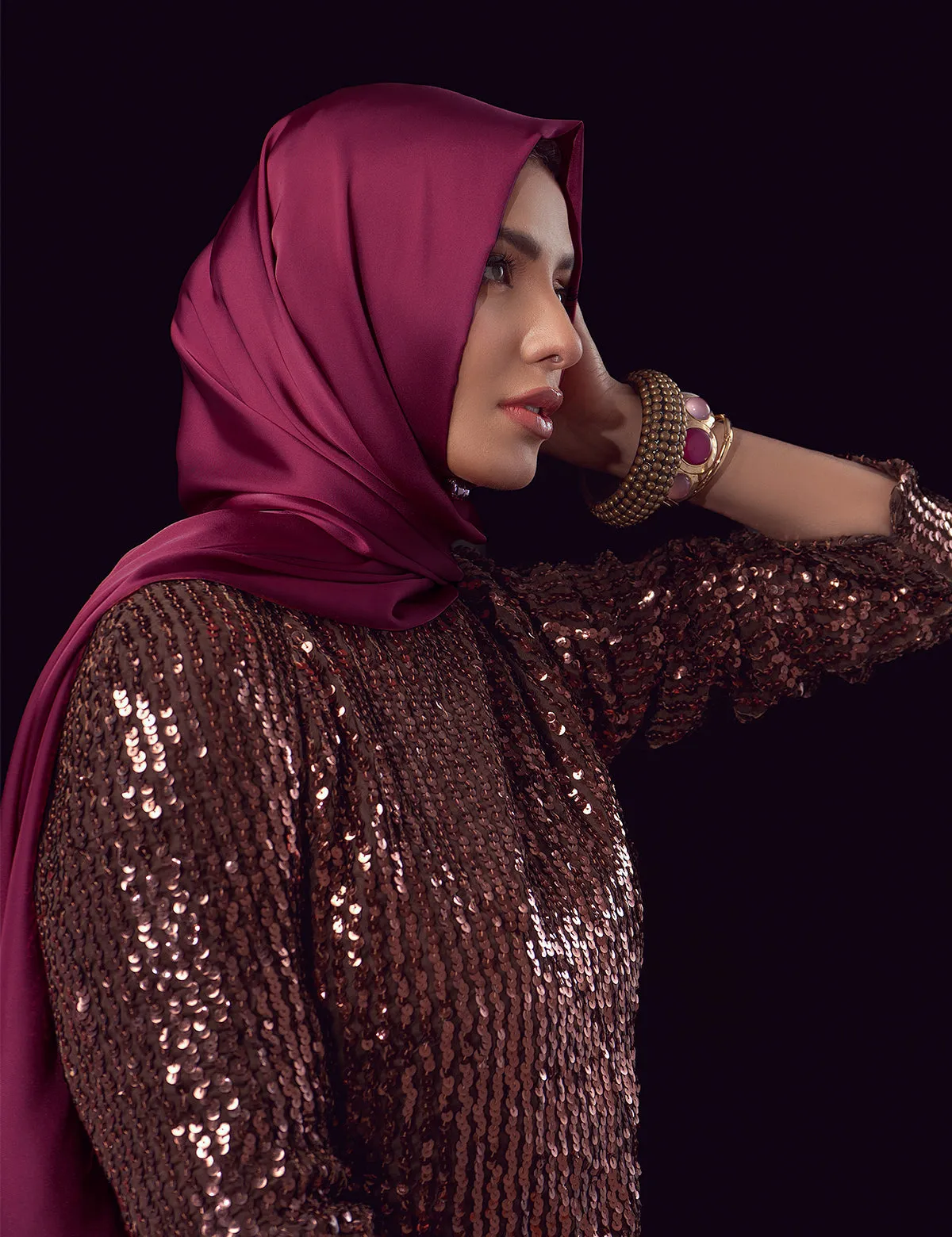 Satin Silk - Maroon