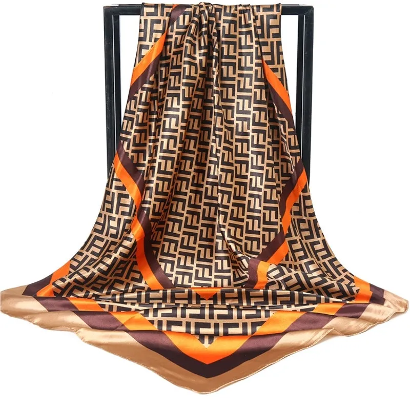 Shanghai Story Spring Artificial Silk Women's Satin Scarf Printed All-matching Scarf 90 Large Kerchief Mother's Day Gift