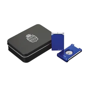 Siglo Lighter & Cutter Set Blue