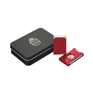 Siglo Lighter & Cutter Set Red