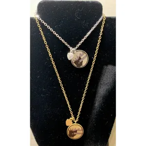 Silver or Gold Ohio and Skyline Necklace