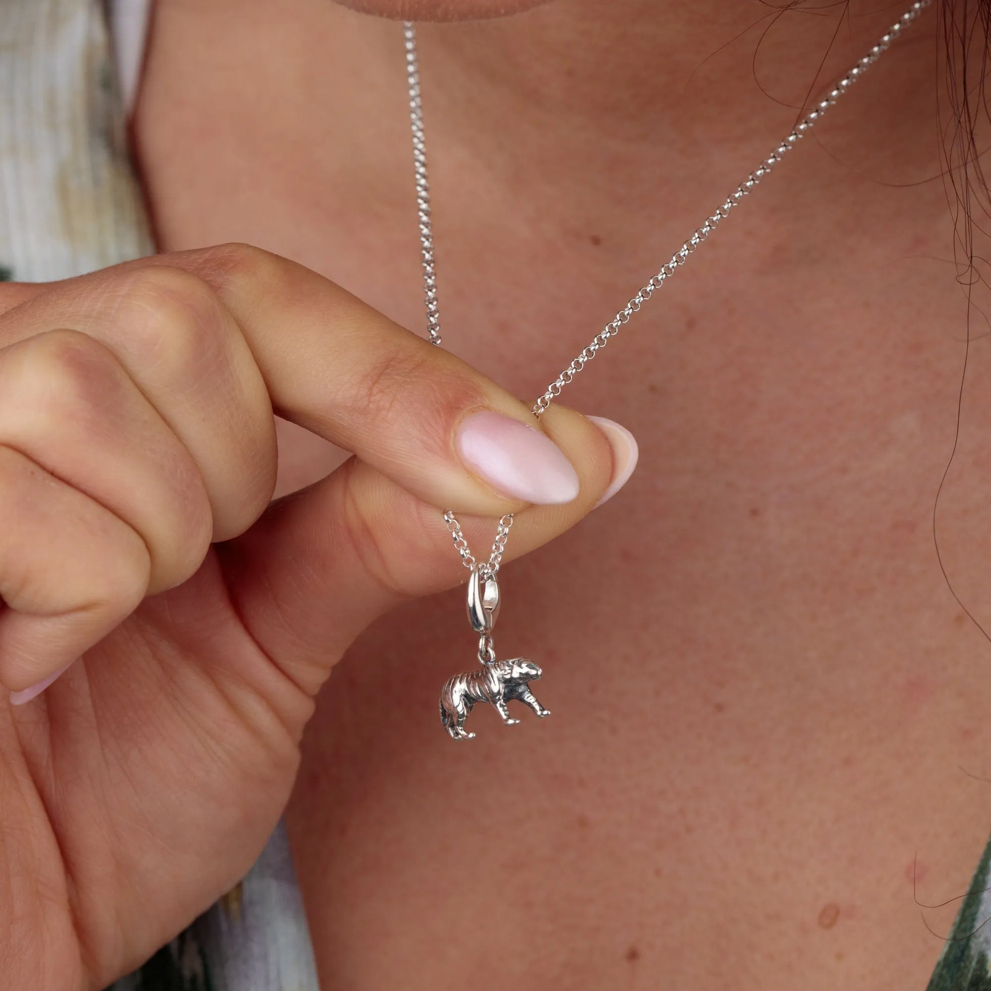 Silver Tiger Charm