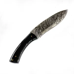 Skinning Knife/ Skinner Knife- High Carbon Damascus Steel - Micarta- 10"