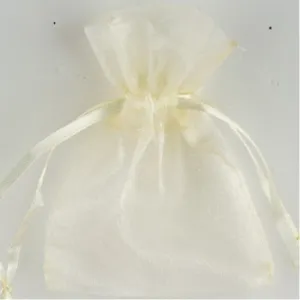 Small Organza Pouches - Ivory