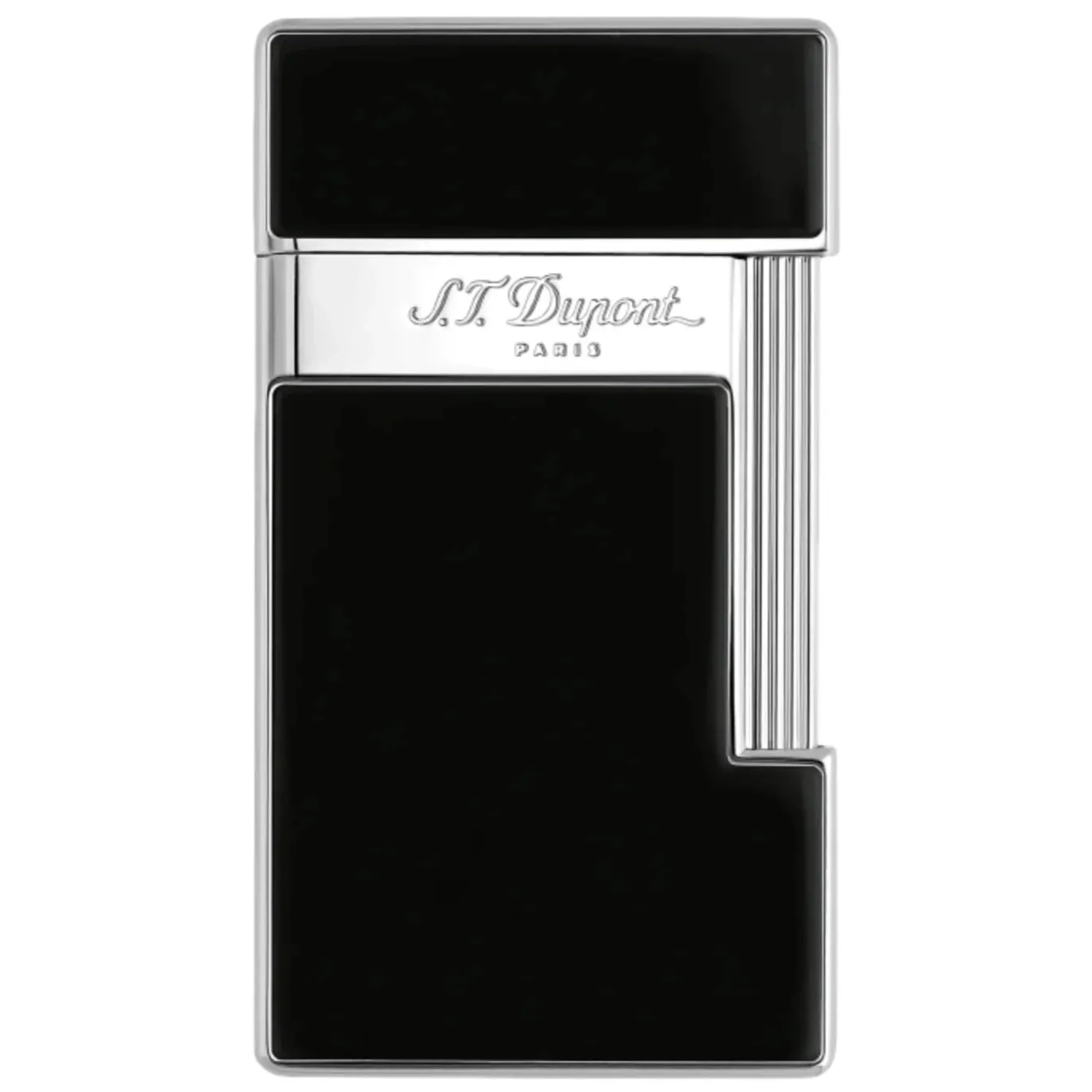 S.T. Dupont Slimmy Black Lacquer and Chrome Lighter