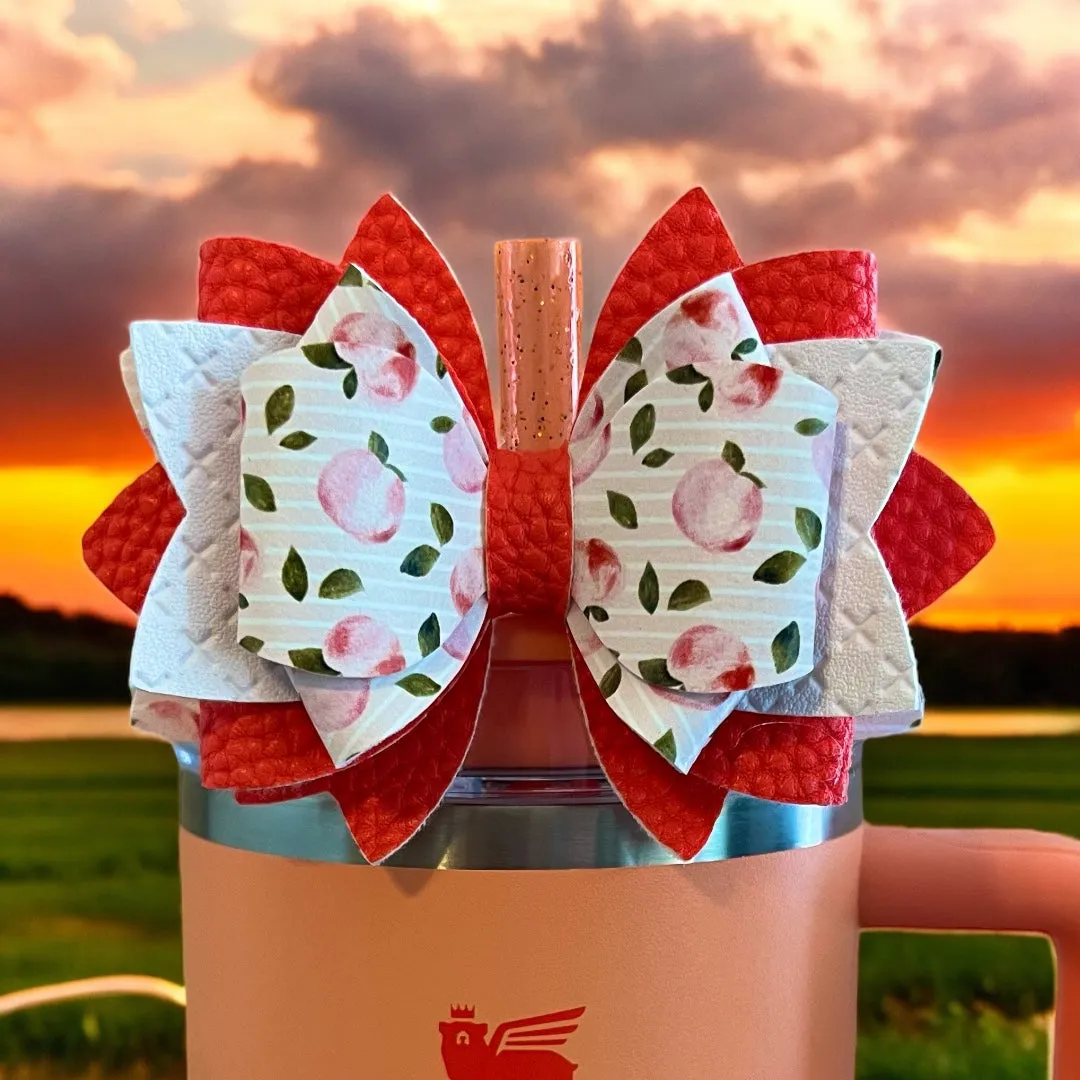 Striped Nectarine Bow