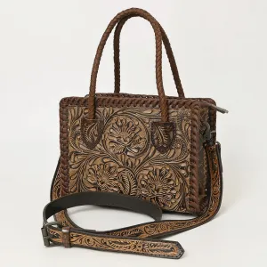 Tenney Hand Tooled Leather Tote Bag