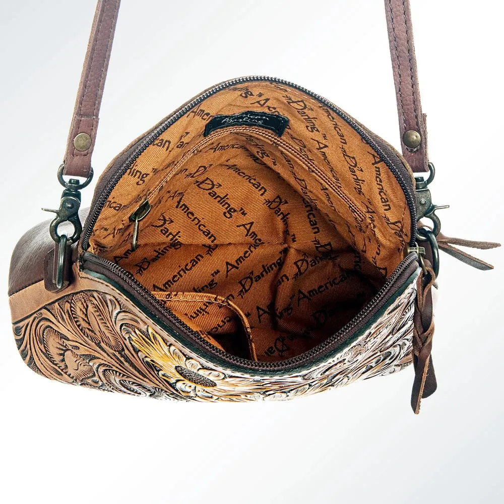 The Angelina Hand Tooled Leather Crossbody Purse