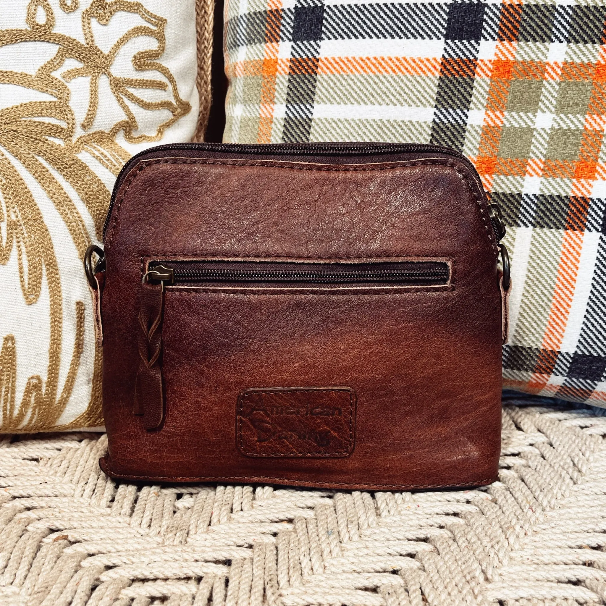 The Angelina Hand Tooled Leather Crossbody Purse