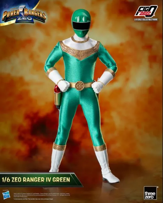 ThreeZero FigZero 1/6 Power Rangers Zeo Ranger IV Green Scale Action Figure