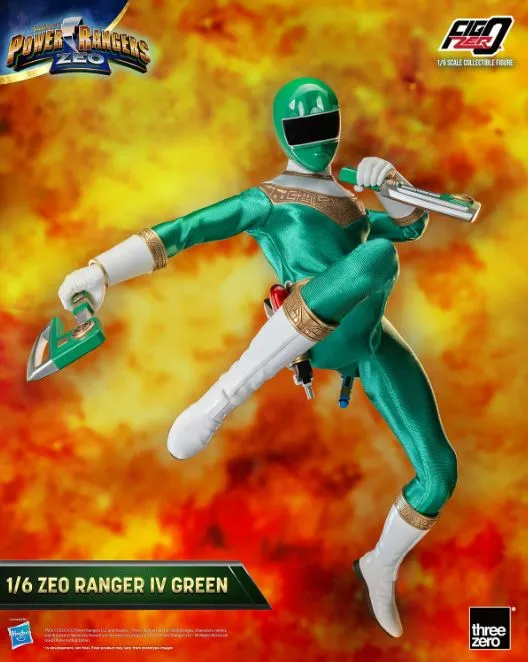 ThreeZero FigZero 1/6 Power Rangers Zeo Ranger IV Green Scale Action Figure
