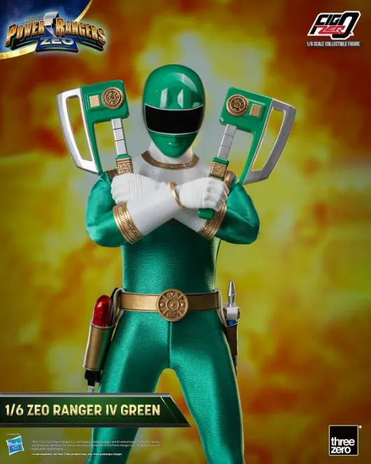 ThreeZero FigZero 1/6 Power Rangers Zeo Ranger IV Green Scale Action Figure