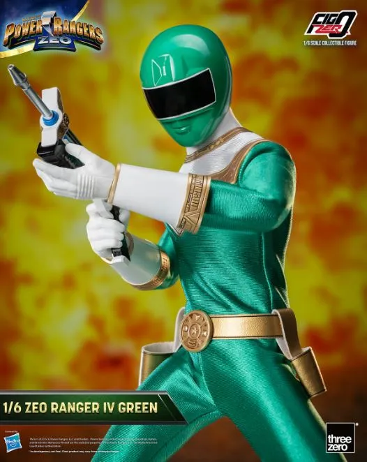 ThreeZero FigZero 1/6 Power Rangers Zeo Ranger IV Green Scale Action Figure