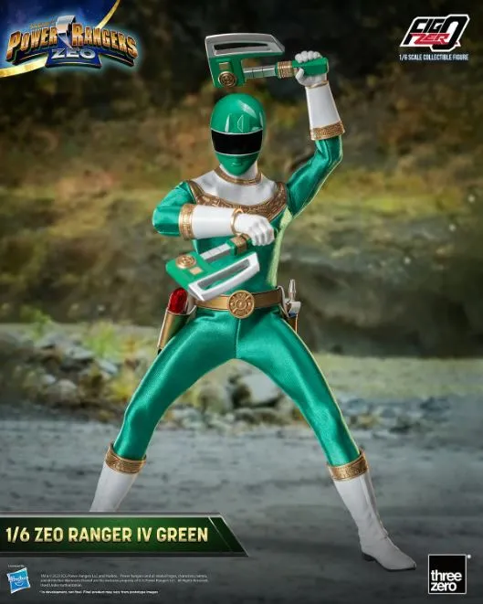 ThreeZero FigZero 1/6 Power Rangers Zeo Ranger IV Green Scale Action Figure
