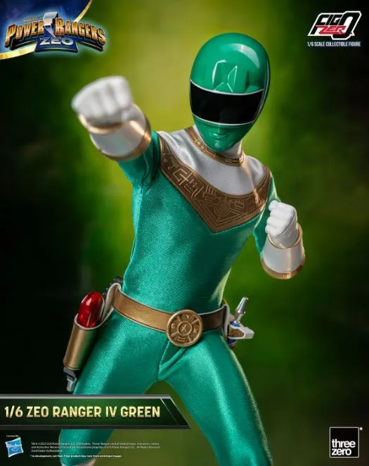 ThreeZero FigZero 1/6 Power Rangers Zeo Ranger IV Green Scale Action Figure