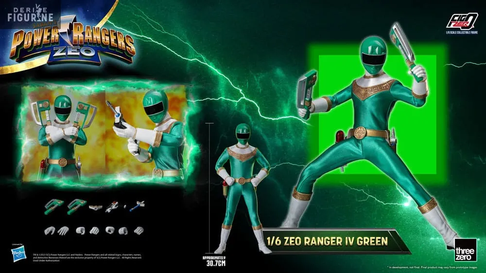 ThreeZero FigZero 1/6 Power Rangers Zeo Ranger IV Green Scale Action Figure