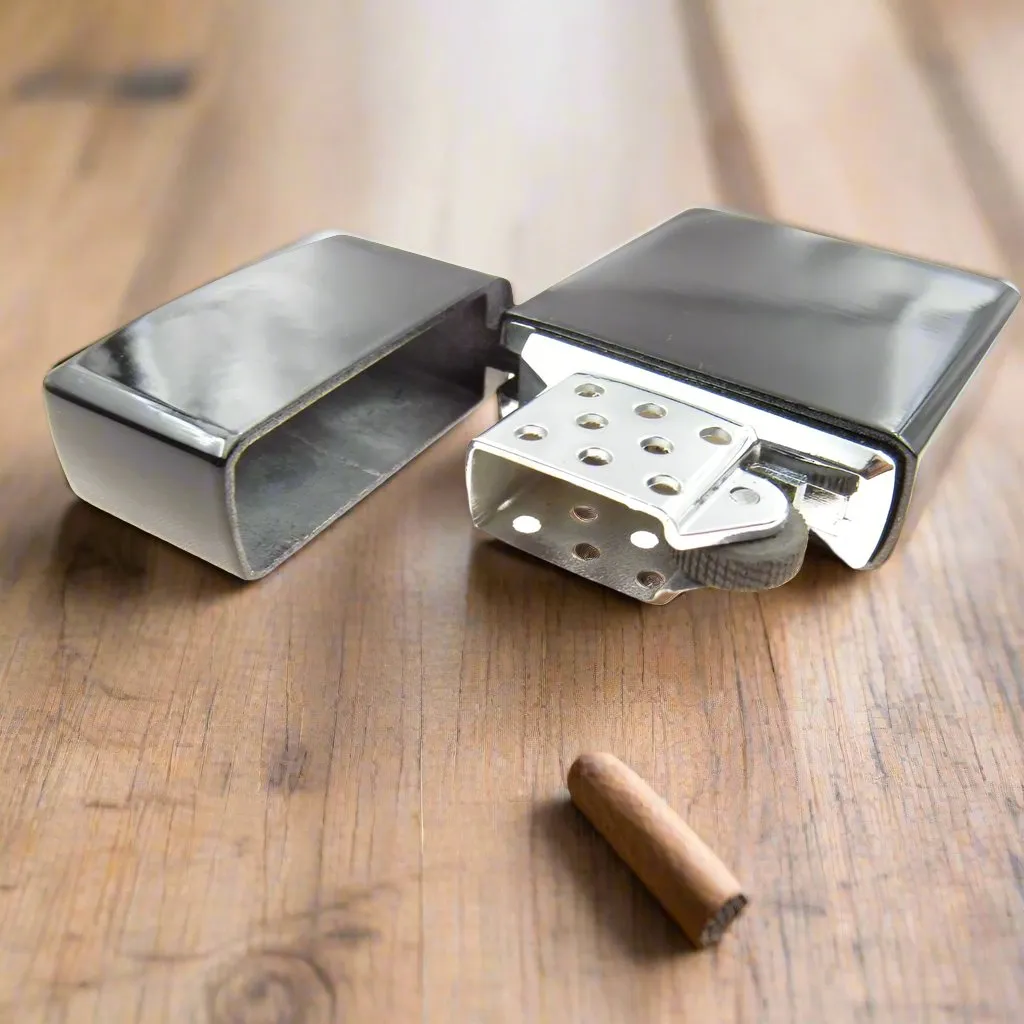 Vintage-Inspired Heavy-Duty Metal Butane Soft Flame Lighter